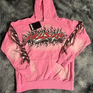Hellstar Pink Graphic Hoodie - Men’s Pullover Jacket